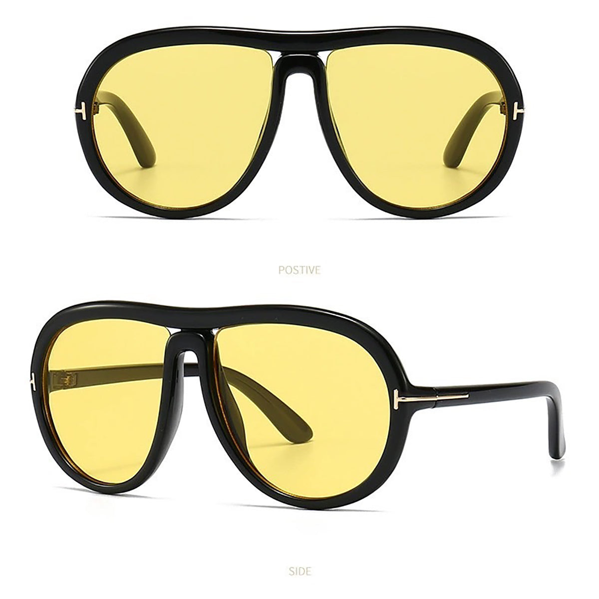 Unisex Oversized 58mm Sunglasses Aviator