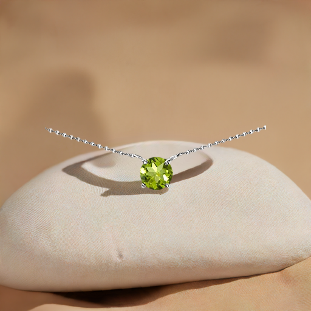 (6mm) Sterling Silver Birthstone Choker Necklace