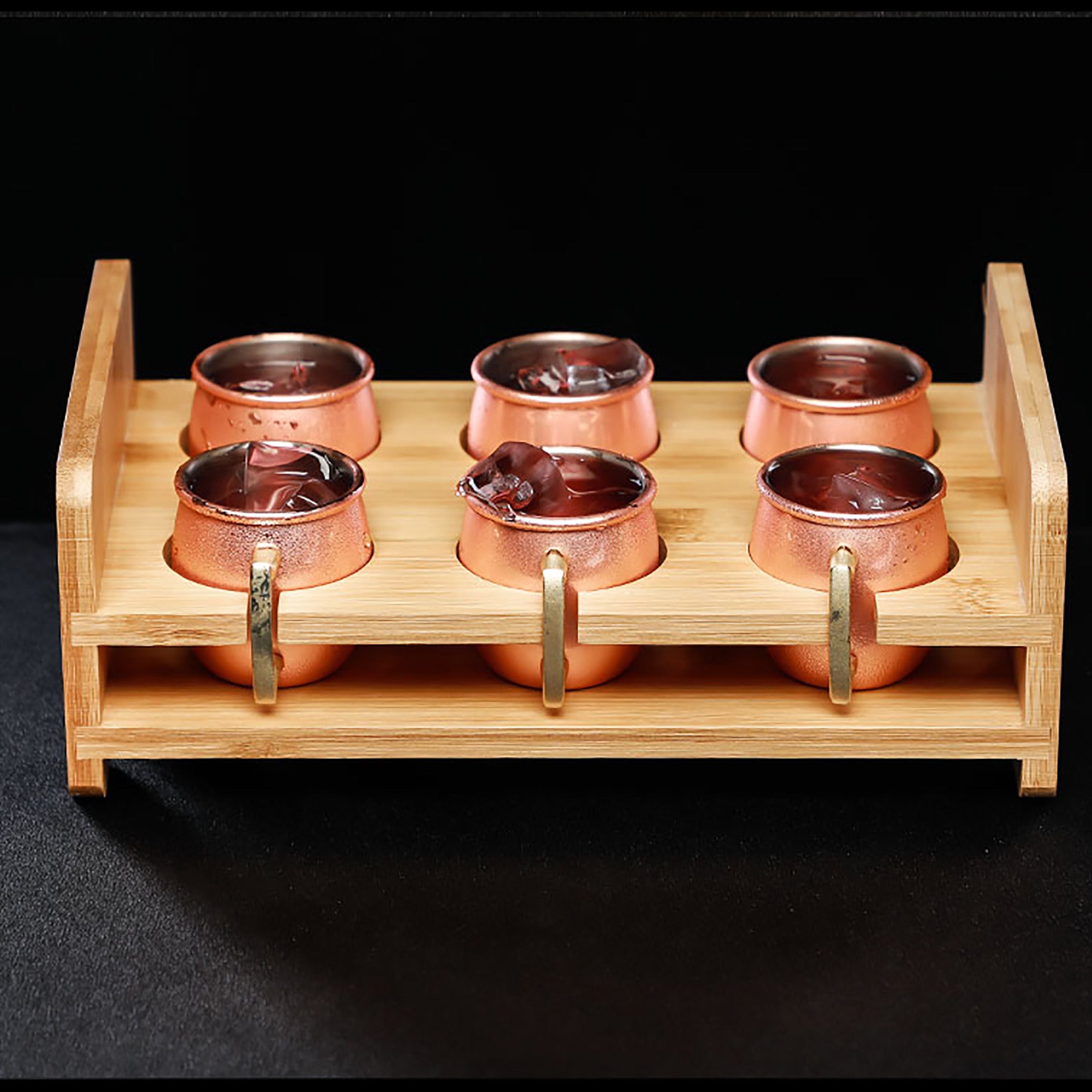 6 Pieces with Stand Mini Moscow Mugs 2 oz Mule Shot Glasses for Home, Kitchen, Bar Drinkaware Home Deco Home party gift anniversary