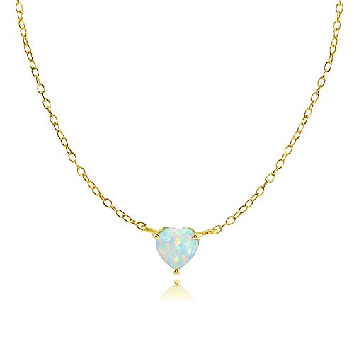 (7mm) Heart Shape Birthstone Choker Necklace