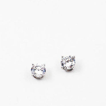 (CZ) AnChus 10mm Round CZ Stud Earrings