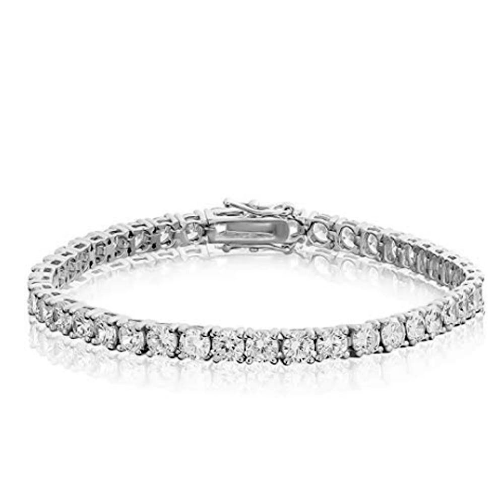 Round Cut CZ Link Bracelet