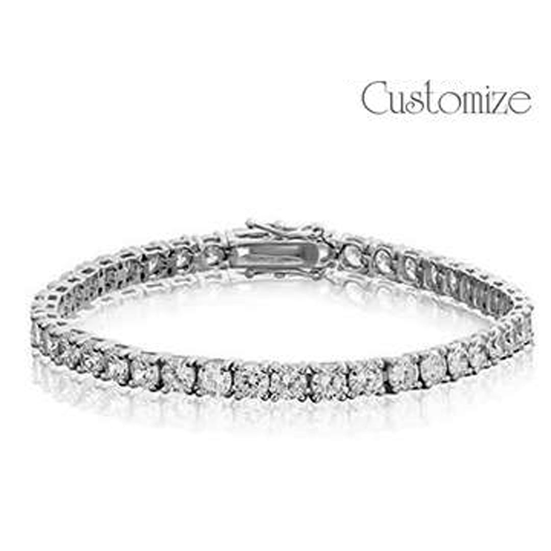 Round Cut CZ Link Bracelet