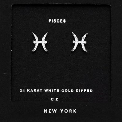 PISCES CZ Star Earrings