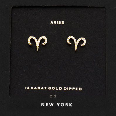 ARIES CZ Star Earrings