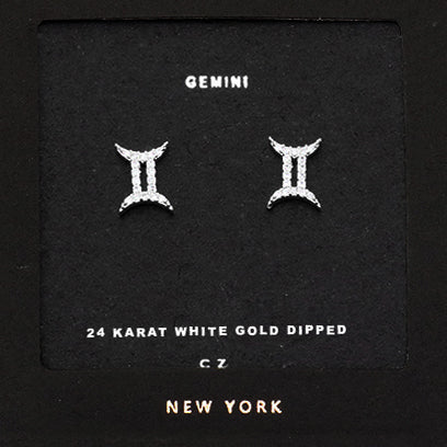 GEMINI CZ Star Earrings