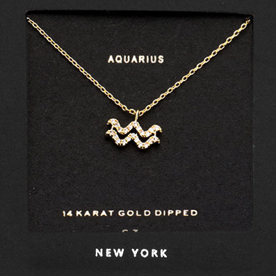 AQUARIUS CZ Star Necklace