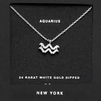 AQUARIUS CZ Star Necklace