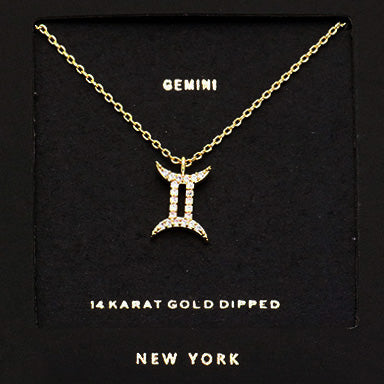 GEMINI CZ Star Necklace