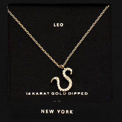 LEO CZ Star Necklace