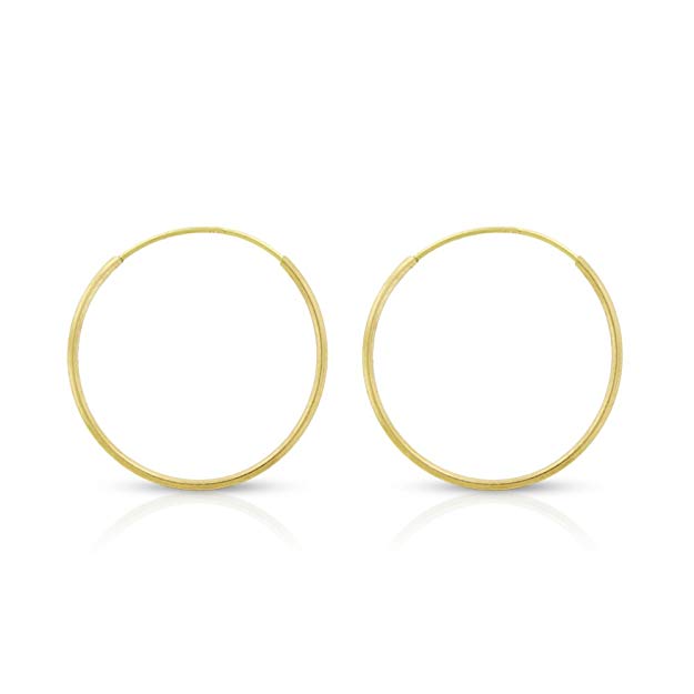 14K Gold Hoop Earrings (10mm / 12mm / 14mm / 16mm / 18mm /20cm)