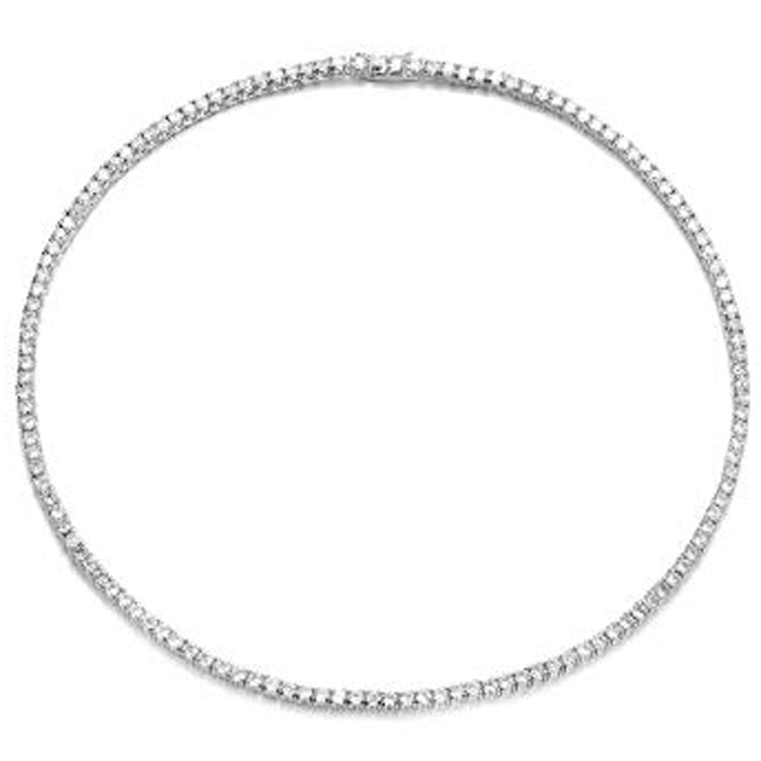 CZ Link Choker Necklace