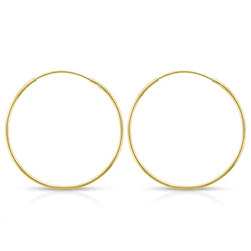 14K Gold Hoop Earrings (10mm / 12mm / 14mm / 16mm / 18mm /20cm)