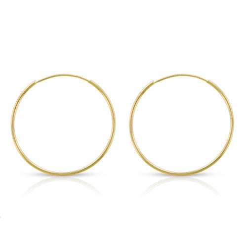 14K Gold Hoop Earrings (10mm / 12mm / 14mm / 16mm / 18mm /20cm)