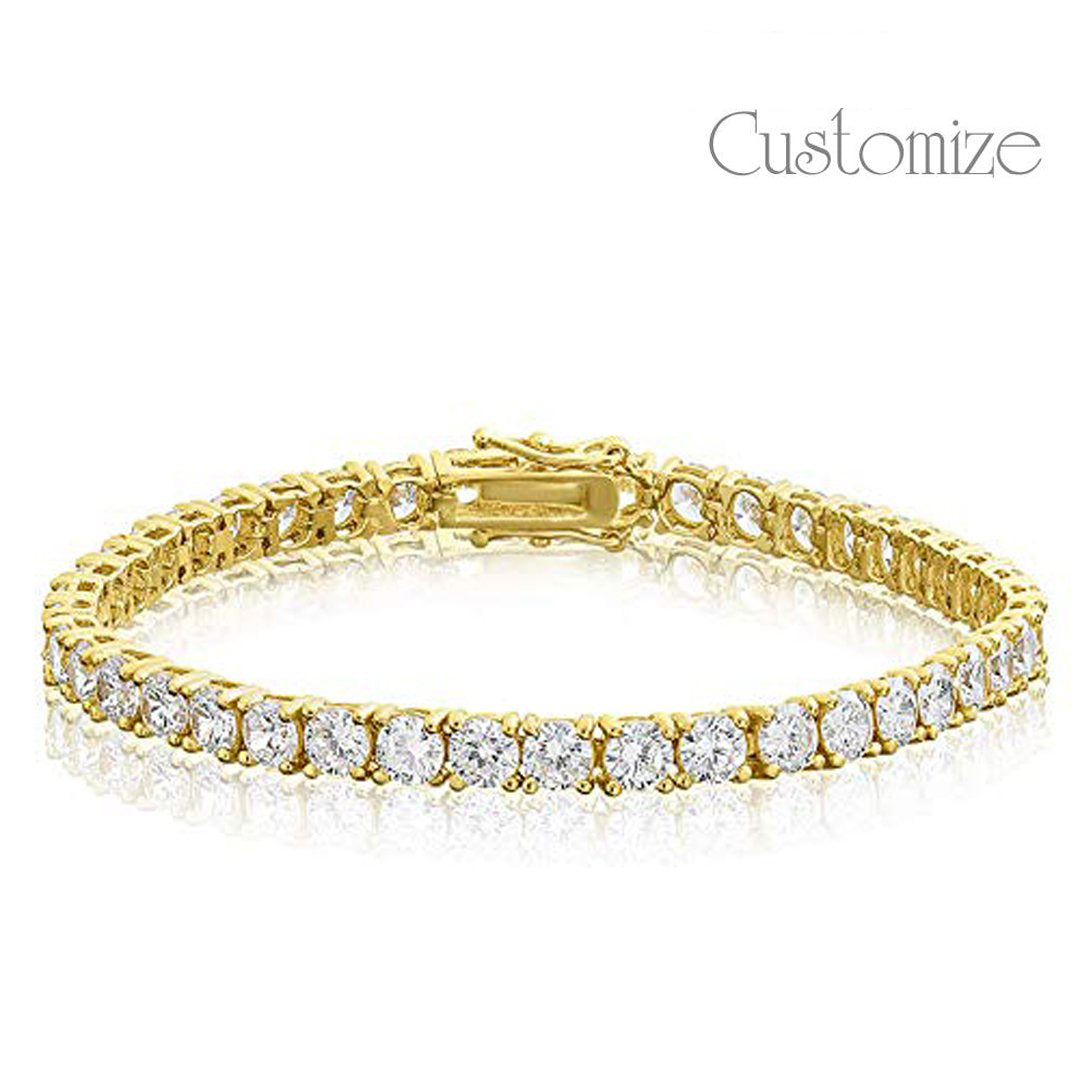 Round Cut CZ Link Bracelet