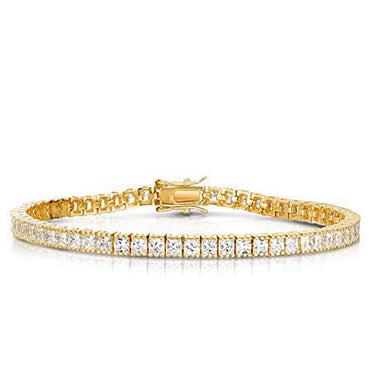 Princess Cut  CZ Link Bracelet