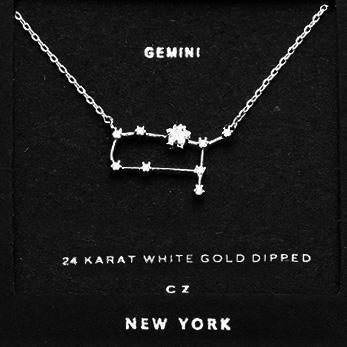 GEMINI CZ Star Necklace