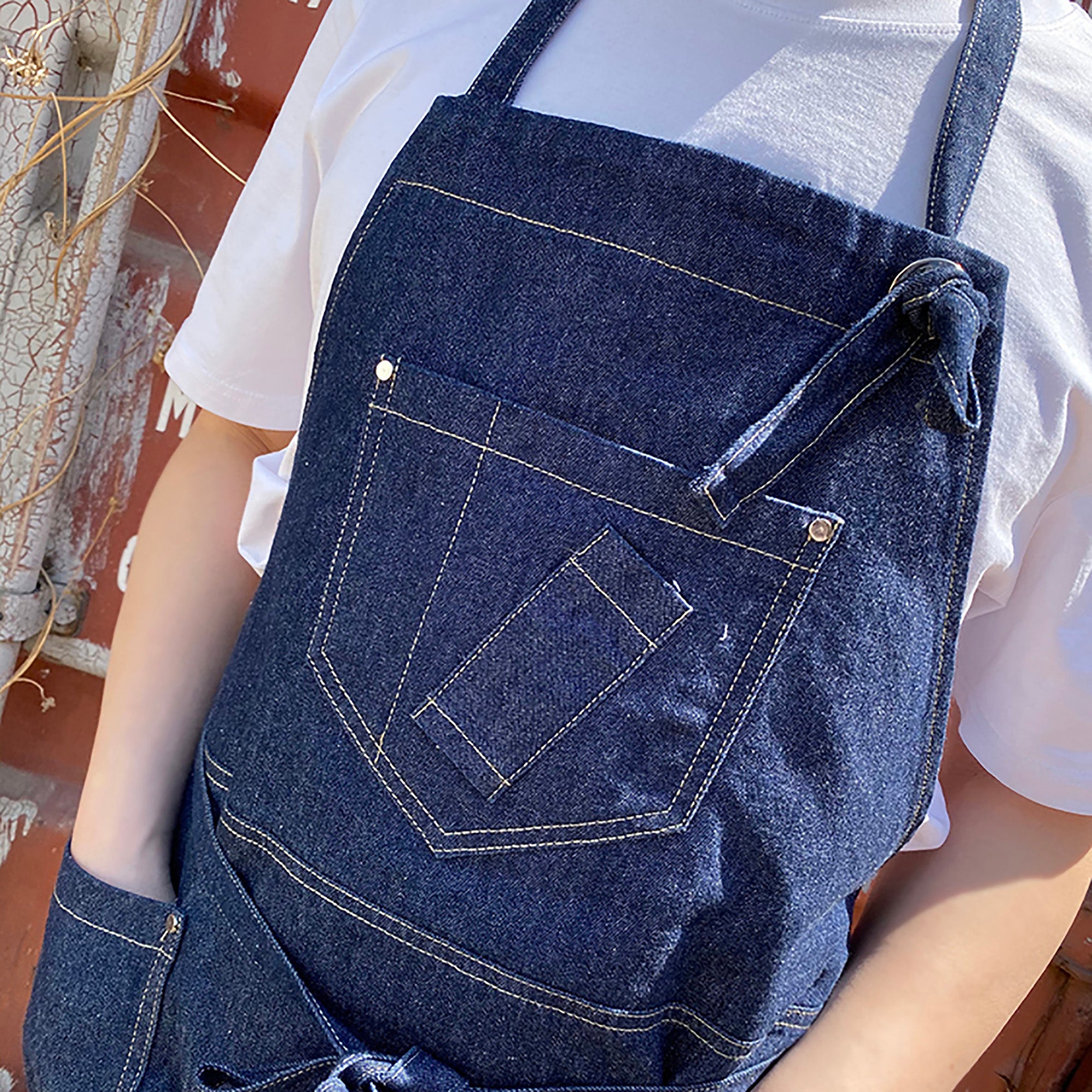 Unisex Waterproof Denim Uniform Apron