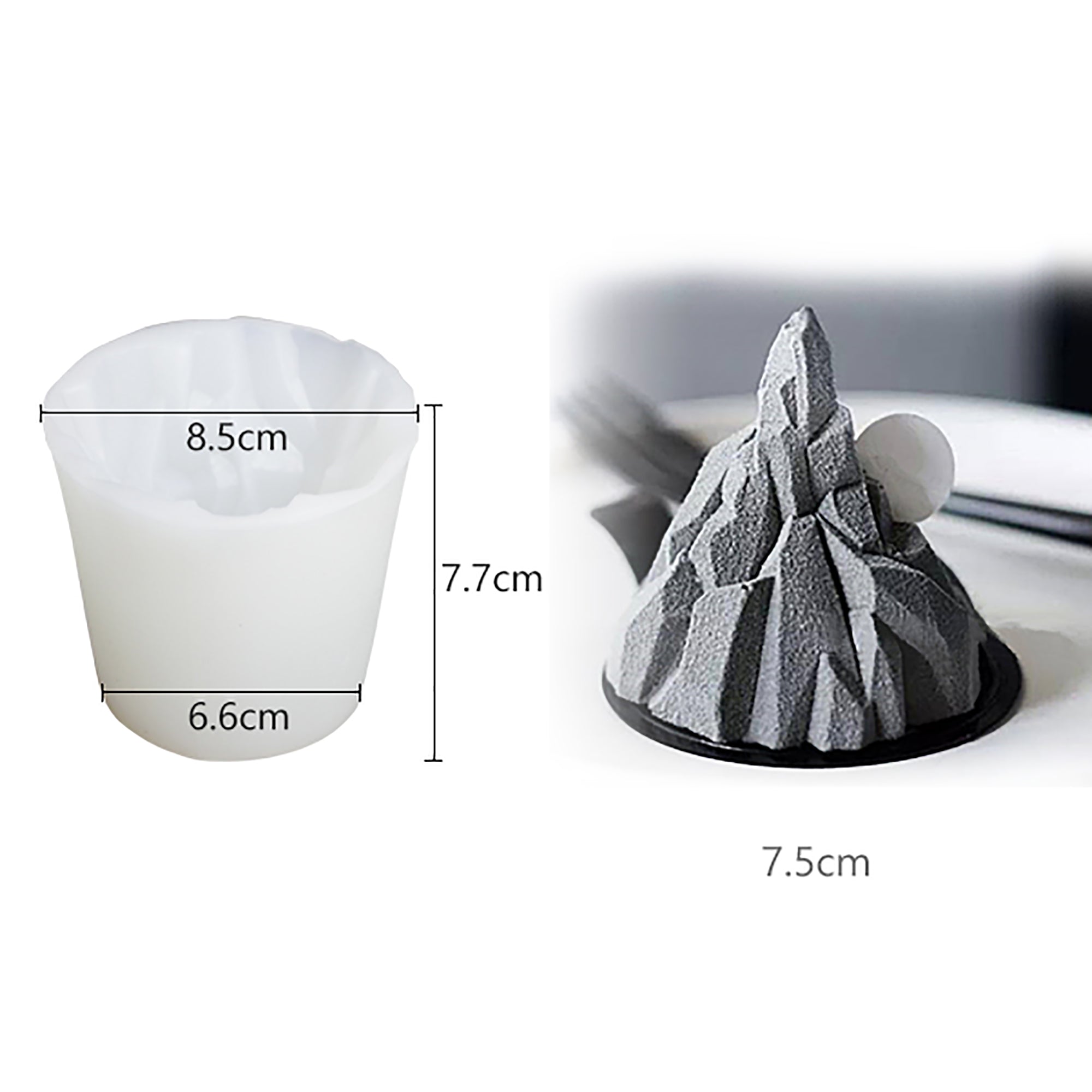 3D Snow Mountain Candle Silicone Mold-Iceberg Peak Resin Mold-Volcano Candle Mold-Mountain Peak Candle Mold-DIY Mousse Cake Decoration Mold