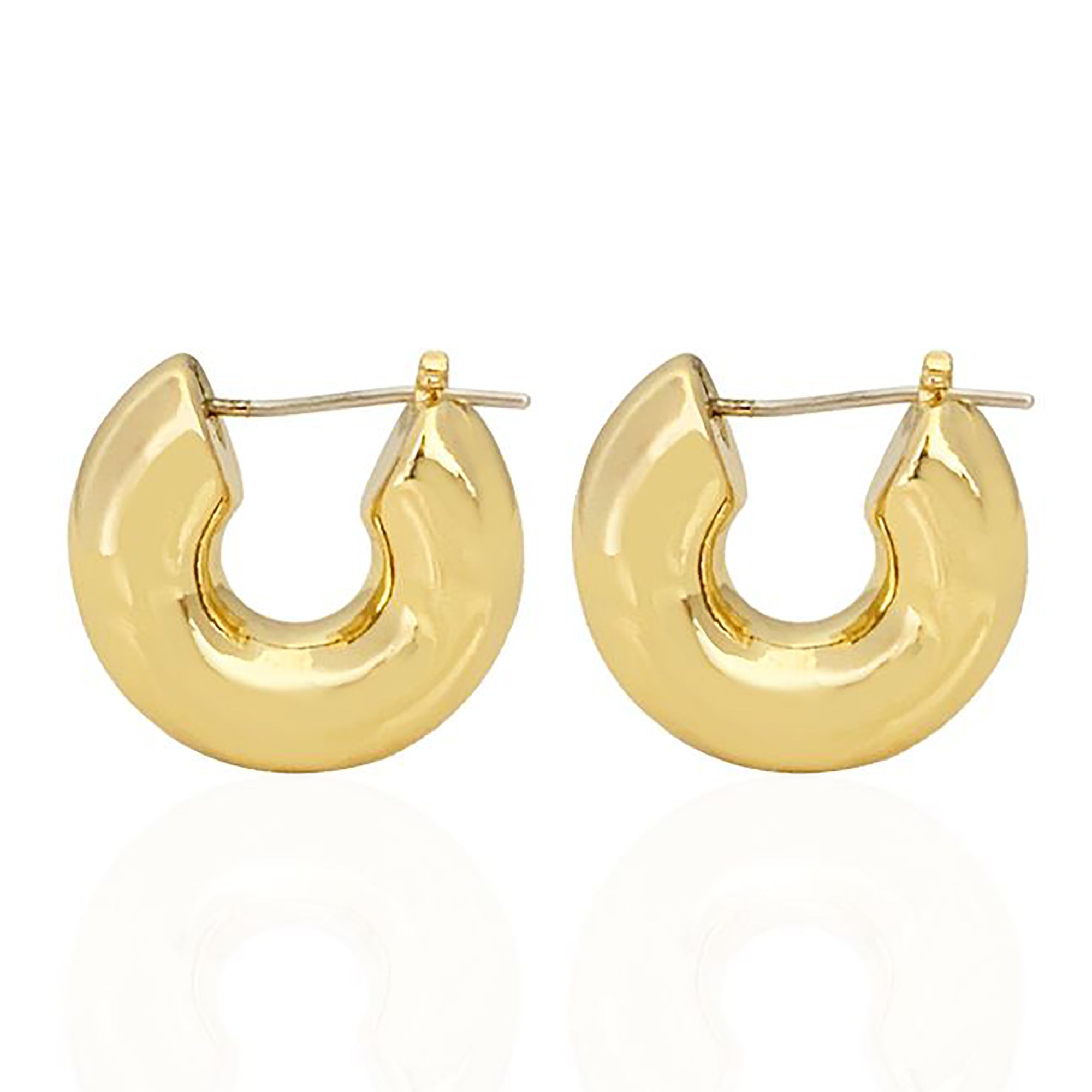 Gold Plated Hoop Dangle Earrings Valentine Day Gift Mother's Day