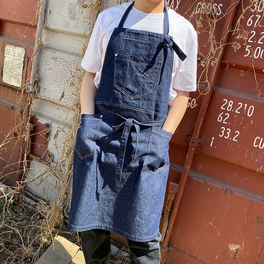 Unisex Waterproof Denim Uniform Apron