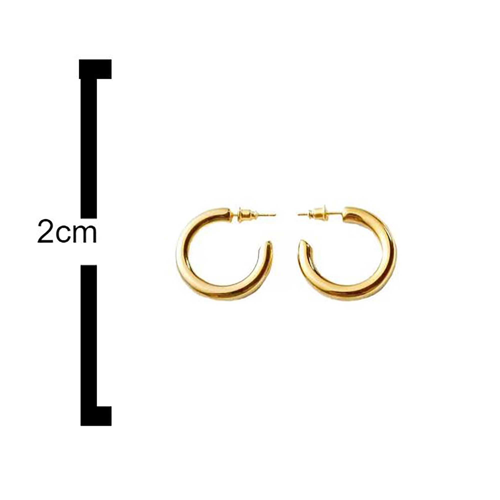 2cm 18K Gold Plated Hoop Earrings Gift wedding influencer styling KOL / Youtuber / Celebrity / Fashion Icon