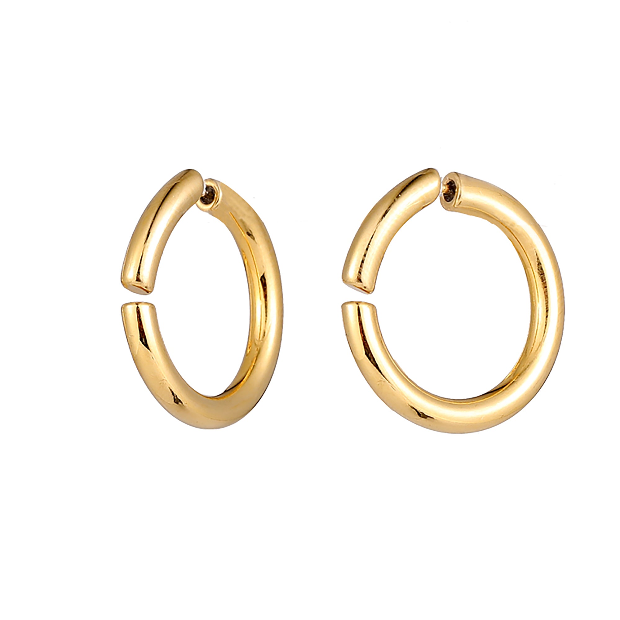 18K Gold Plated Deco Hoop Earrings Gift wedding influencer styling KOL / Youtuber / Celebrity / Fashion Icon