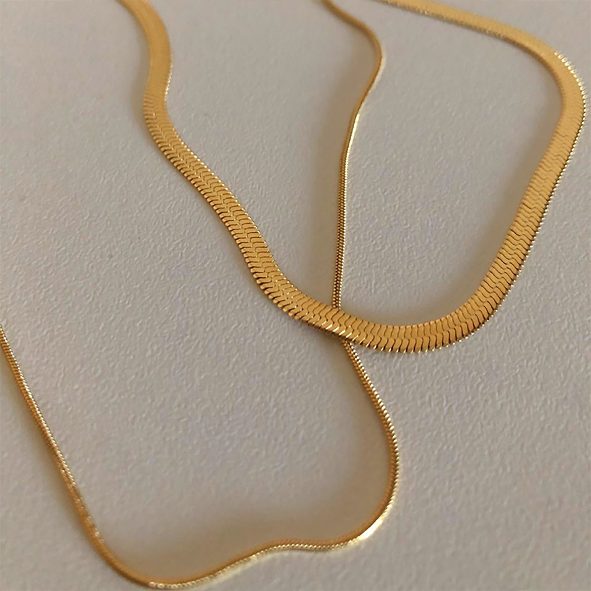 Gold Plated Layered Metal Chain Necklace Gift wedding influencer styling KOL / Youtuber / Celebrity / Fashion Icon picked