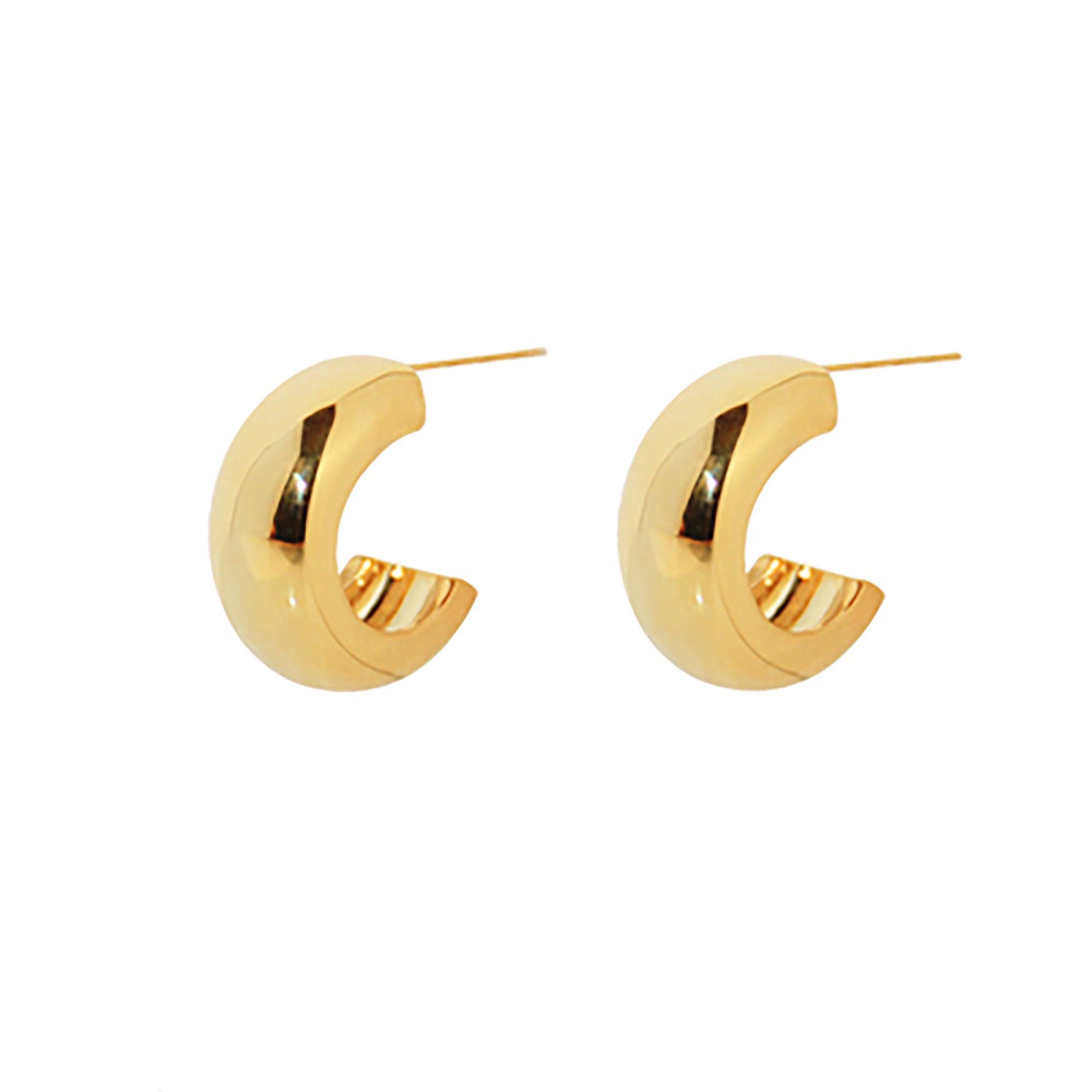 Gold Plated Hoop Earrings Gift wedding influencer styling KOL / Youtuber / Celebrity / Fashion Icon