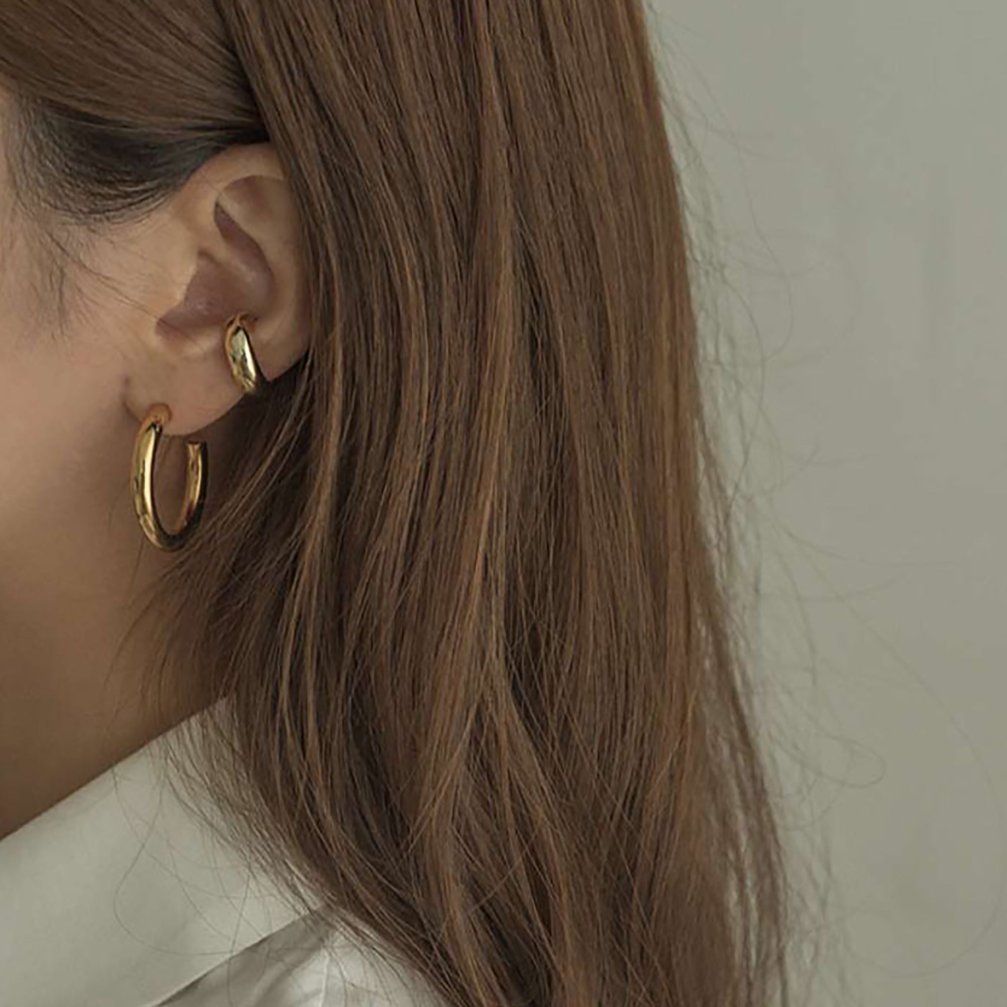 18K Gold Plated Suspender Ear Cuff Earrings