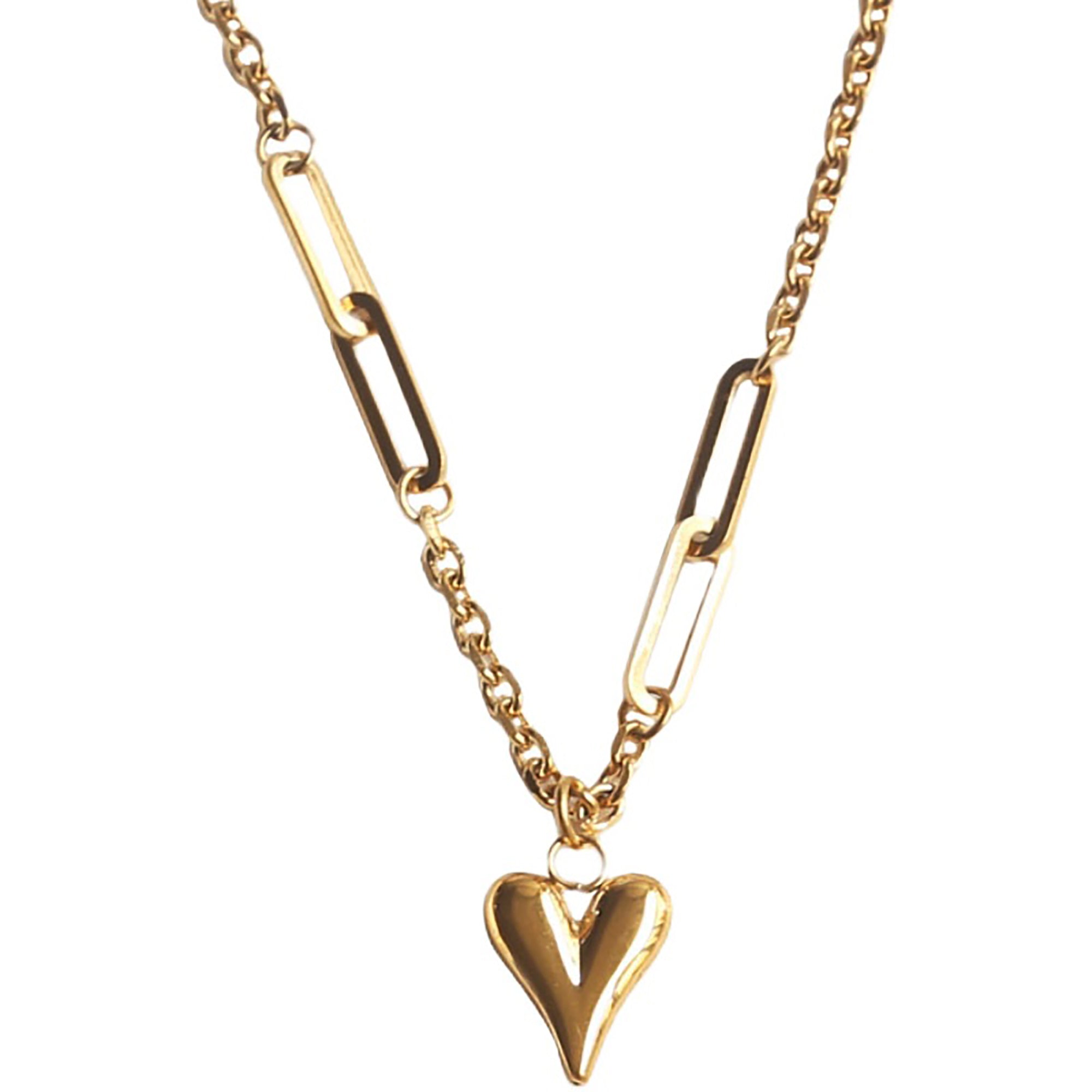 18K Gold Plated Heart Pendant Necklace Gift wedding influencer styling KOL / Youtuber / Celebrity / Fashion Icon picked