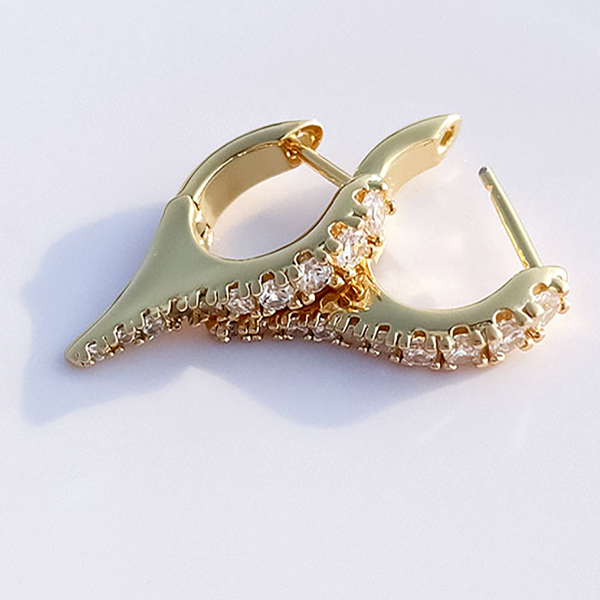 18K Gold Plated w/ CZ Earrings