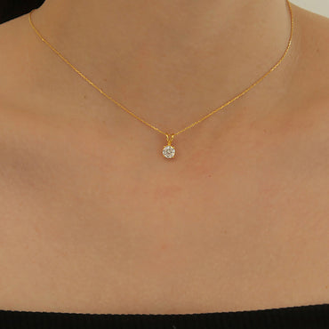 Gold Plated CZ Pendant Necklace Valentine Day Gift KOL / Youtuber / Celebrity / Fashion Icon styling