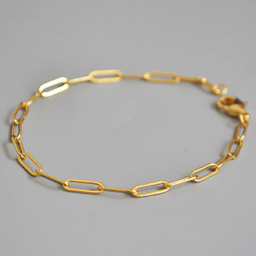 18K Gold Metal Chain Bracelet Gift Wedding diamond Birthday Valentine Holiday Season KOL Influencer anniversay