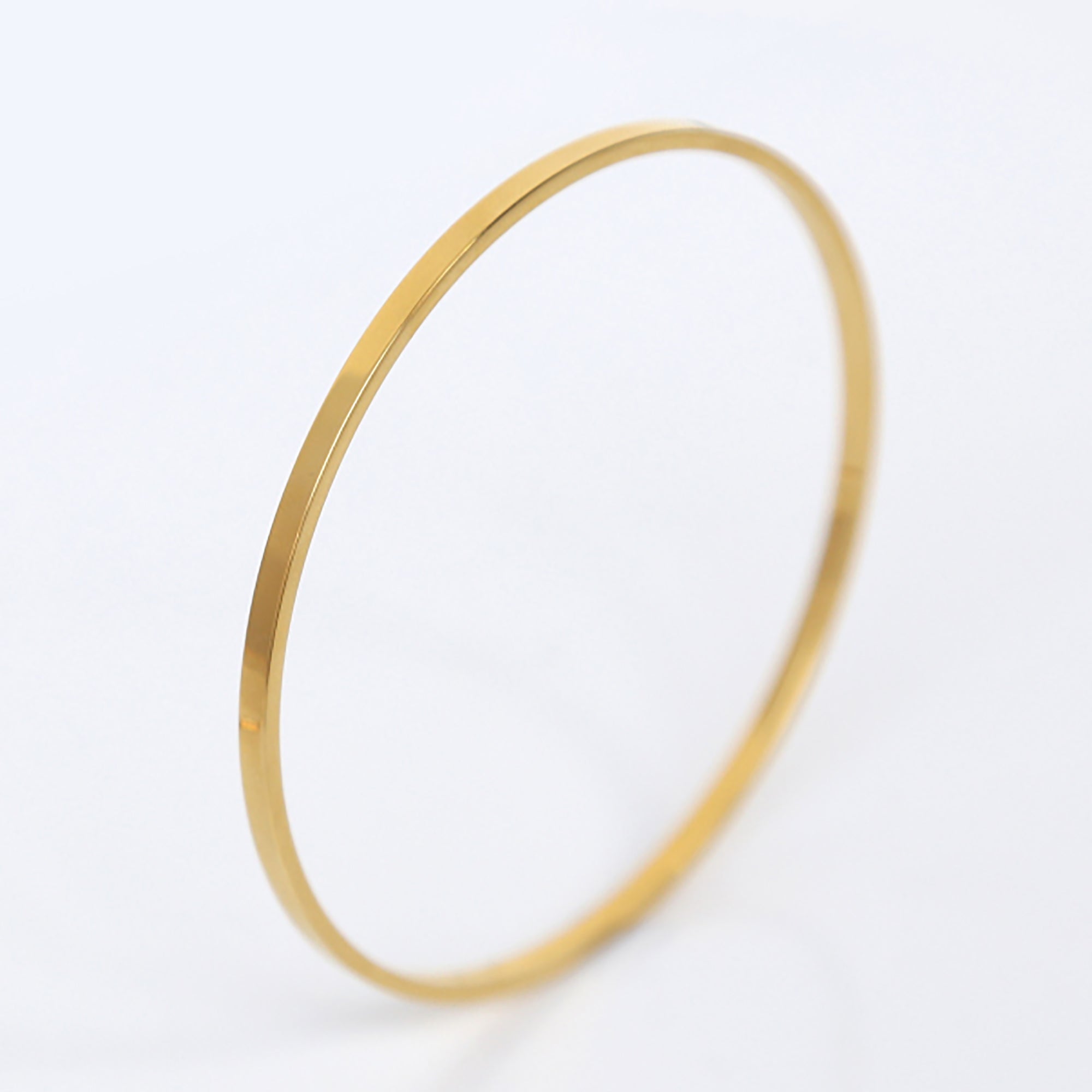 2 in 1 18K Gold Plated Simple Bangle Bracelet Valentine Day Gift Mother's Day