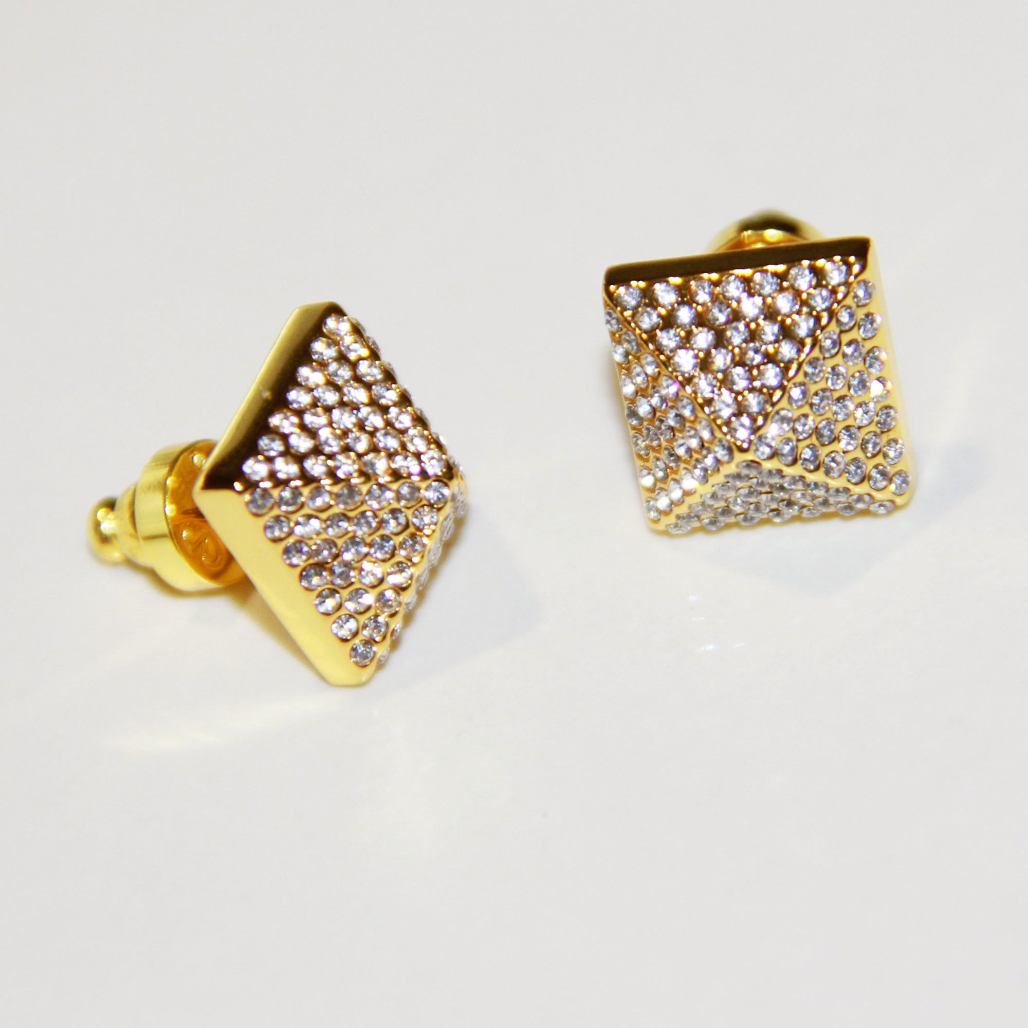 18K Gold Plated CZ Stud Earrings Gift wedding influencer styling KOL / Youtuber / Celebrity / Fashion Icon