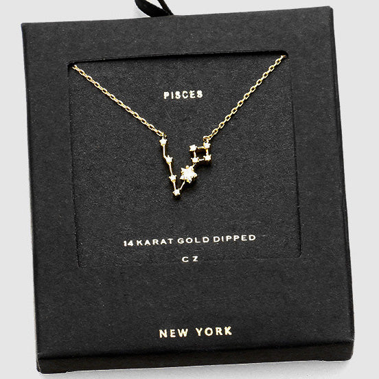 PISCES CZ Star Necklace