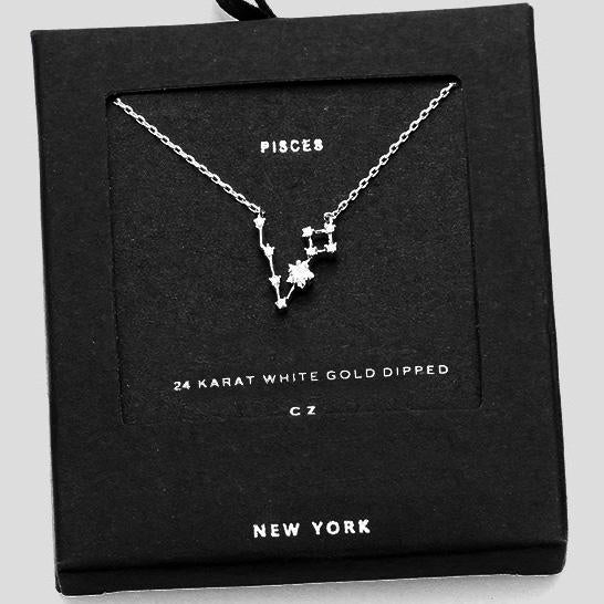 PISCES CZ Star Necklace