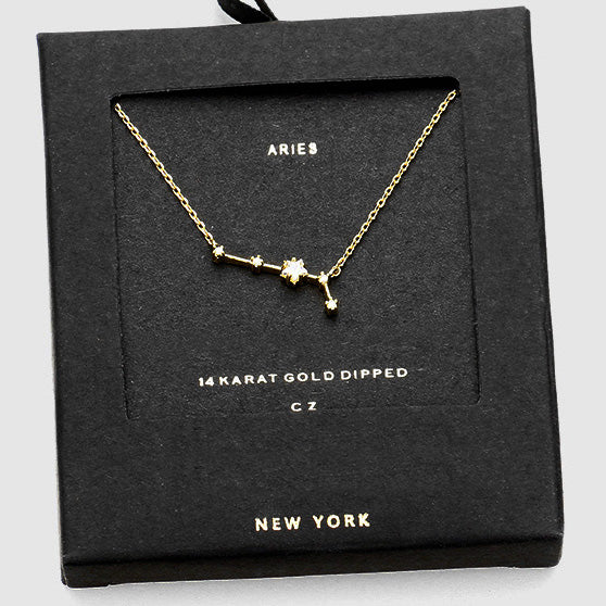 ARIES CZ Star Necklace