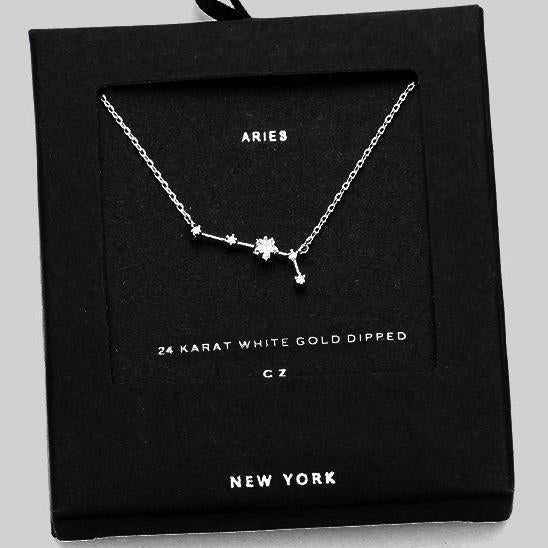 ARIES CZ Star Necklace