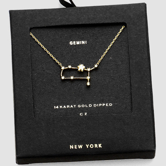 GEMINI CZ Star Necklace