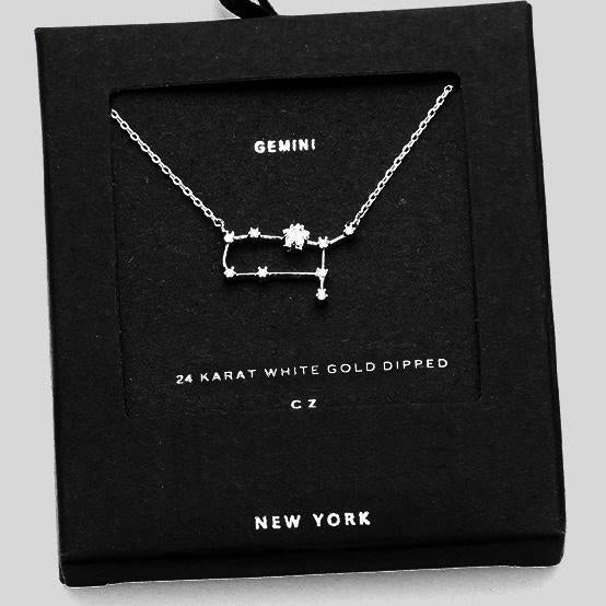 GEMINI CZ Star Necklace