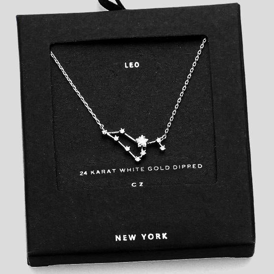 LEO CZ Star Necklace