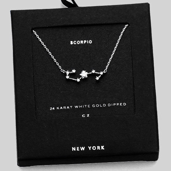 SCORPIO CZ Star Necklace