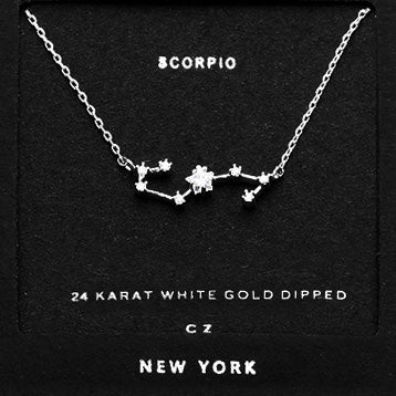 SCORPIO CZ Star Necklace