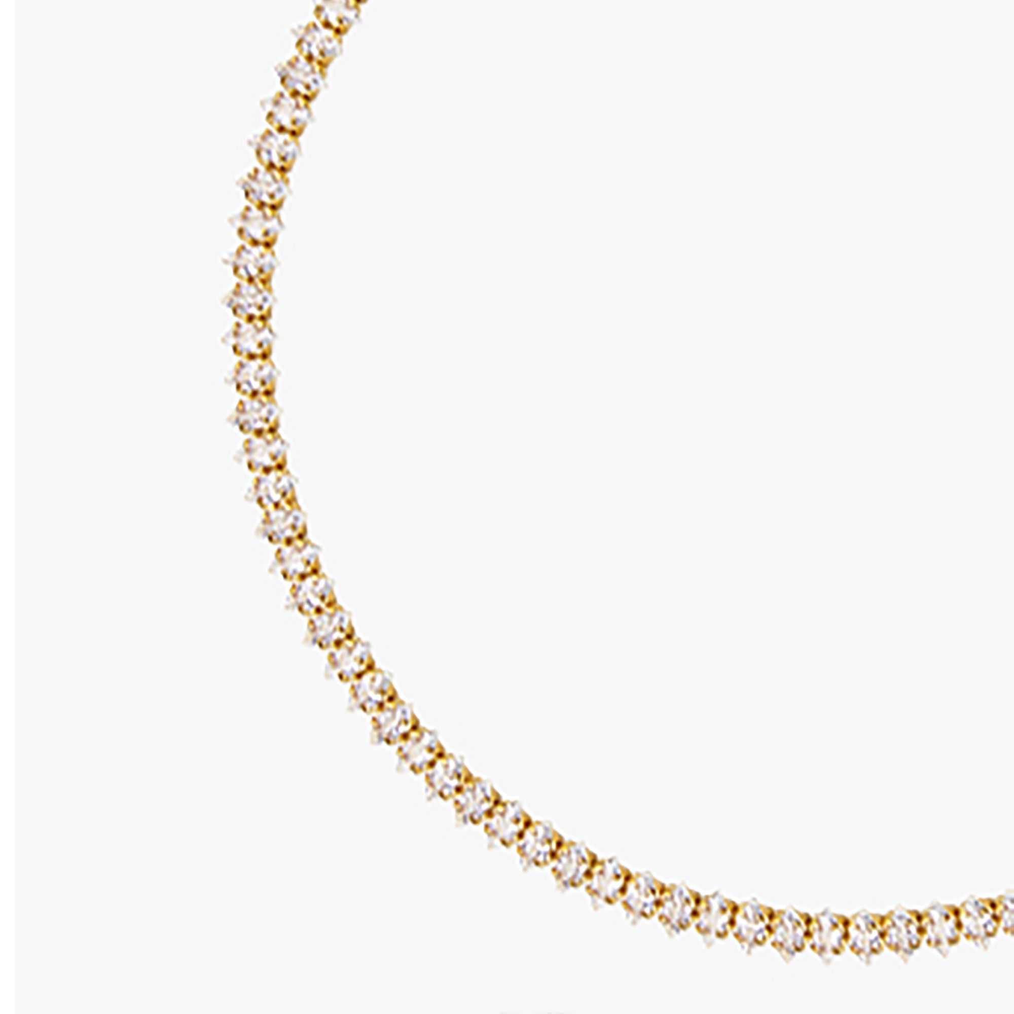 Gold Plated Cateye CZ Chain Necklace  AnChus