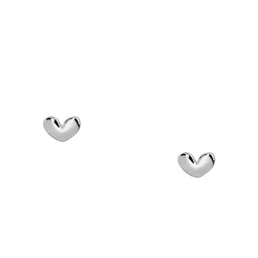 18K Gold / White Gold Plated 5mm Heart Stud Earrings