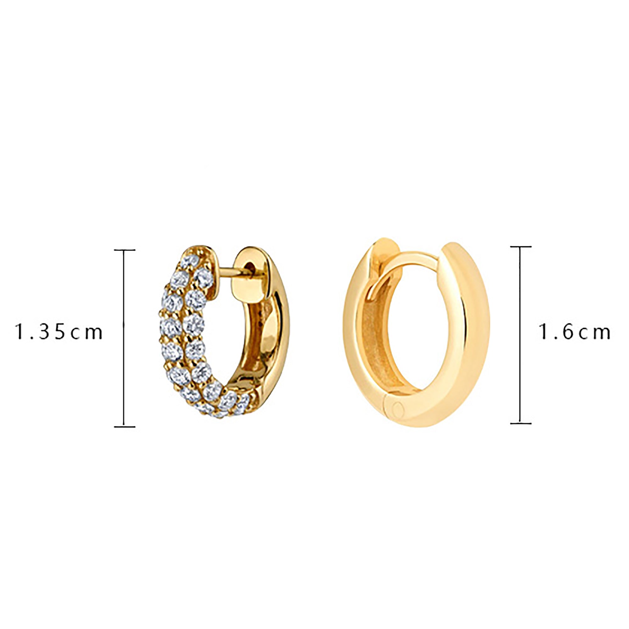 18K Gold Simple Hoop Earrings