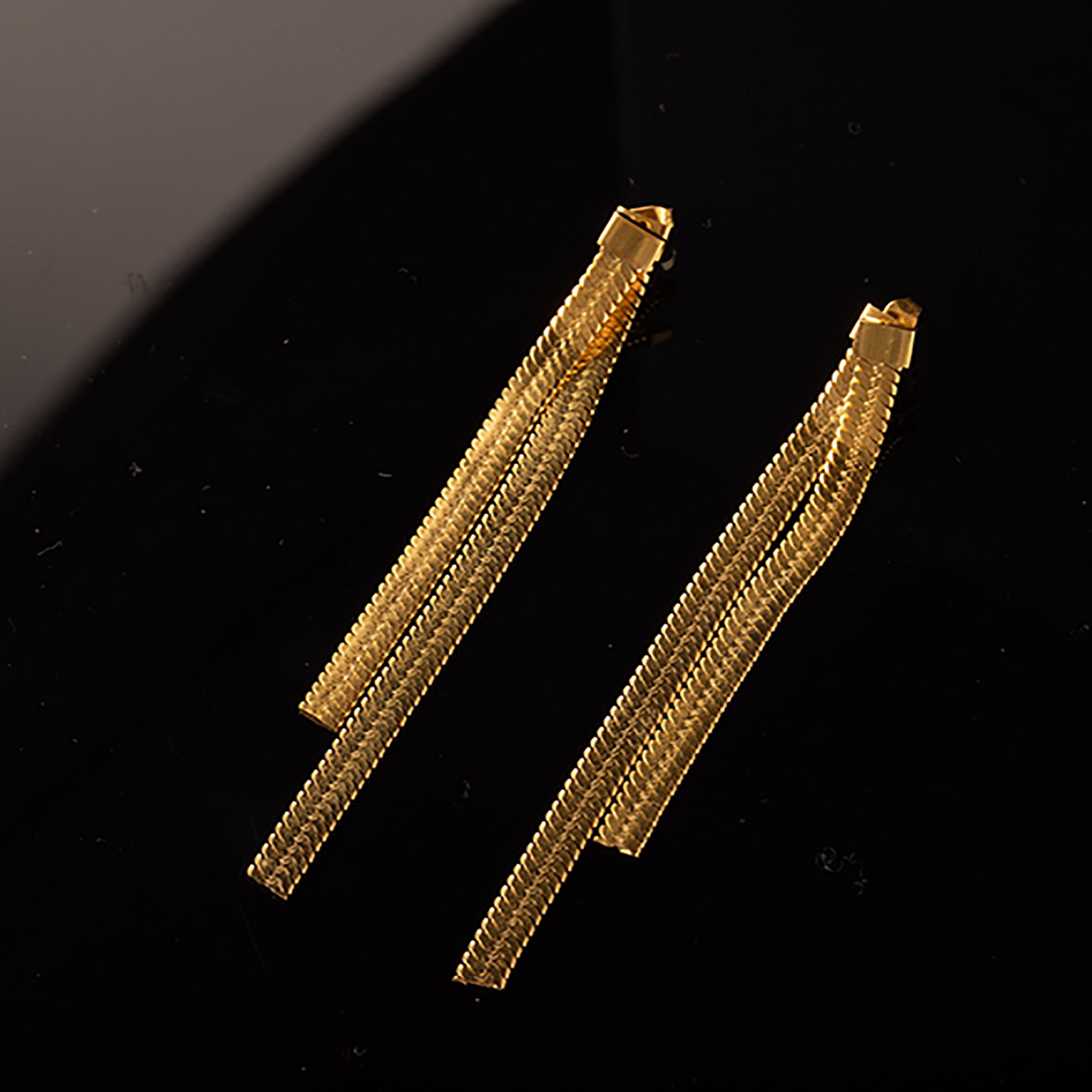 Gold Plated Double Side Earrings Valentine Day Gift