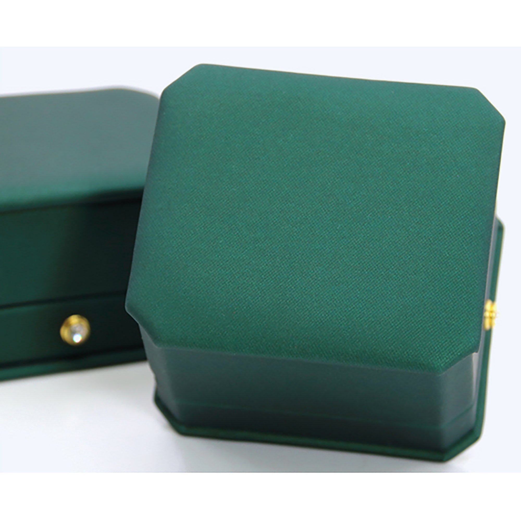 Green Single Ring Jewelry Box / Gift Box Vintage Gift Home Deco Decoration Design